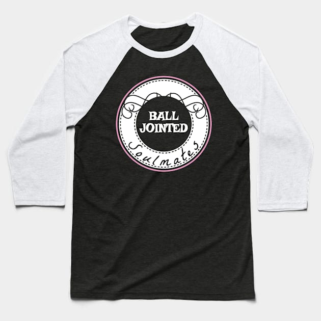 Balljointed Soulmates Design White rose Baseball T-Shirt by Qwerdenker Music Merch